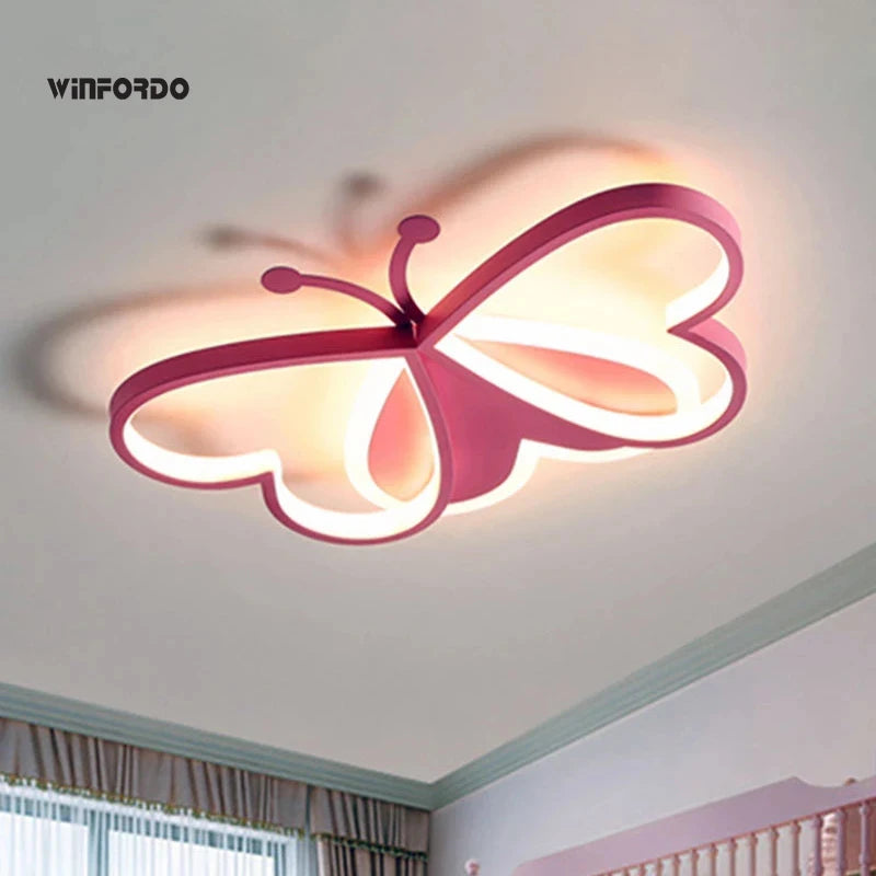 lustre led winfordo 2024 avec lampe papillon réglable pour enfants