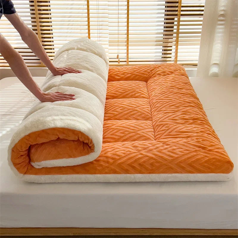 matelas en velours dagneau épais pour dortoir et lit double