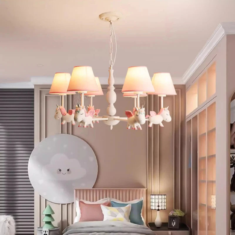 lustre enfant LED rotatif style nordique romantique et chaleureux