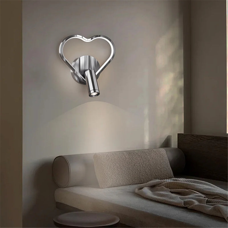 applique murale à led moderne en chrome pour intérieur design