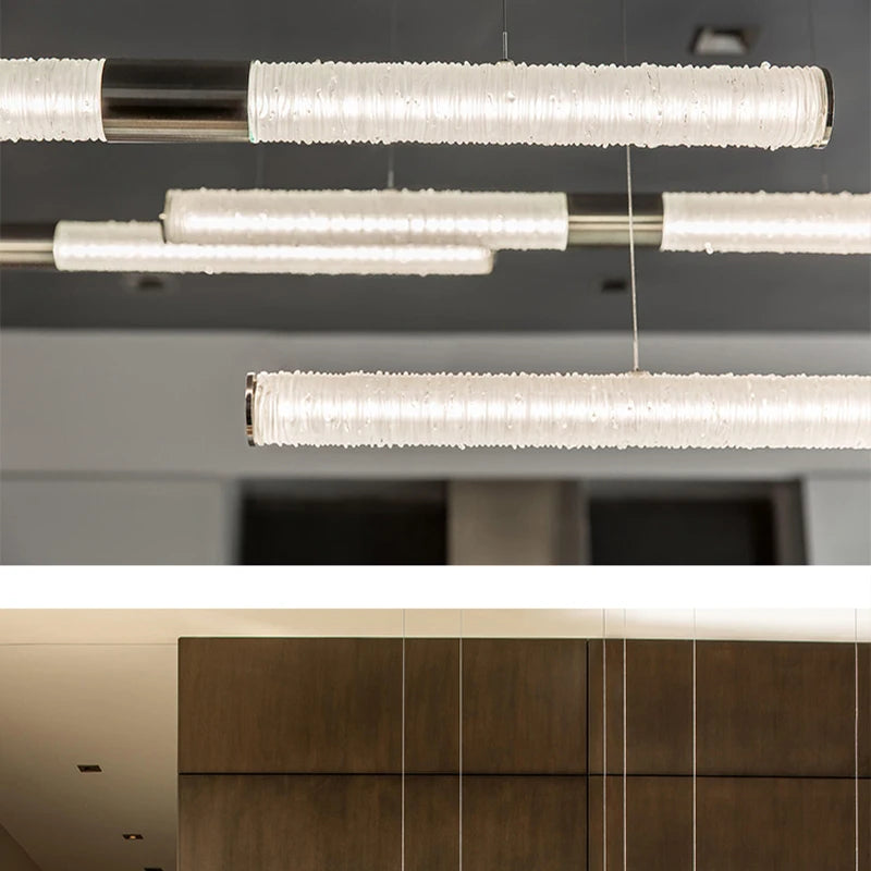 suspension en bois design nordique moderne led gradable