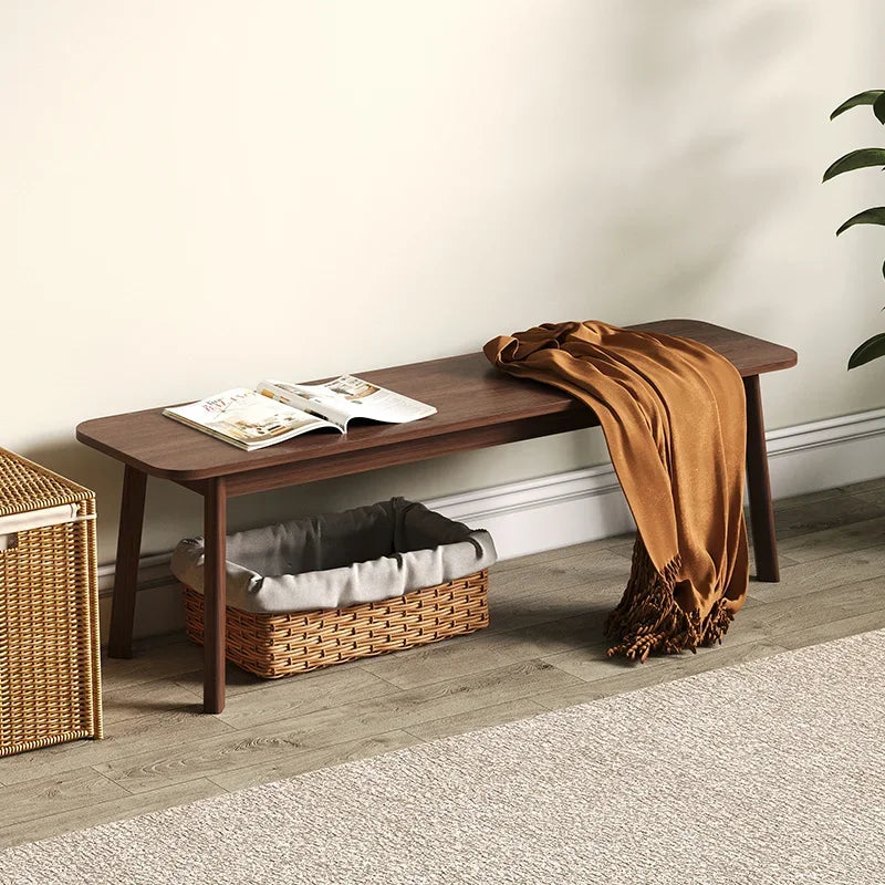 tabouret en noyer pour salle à manger et cabine d'essayage style chinois