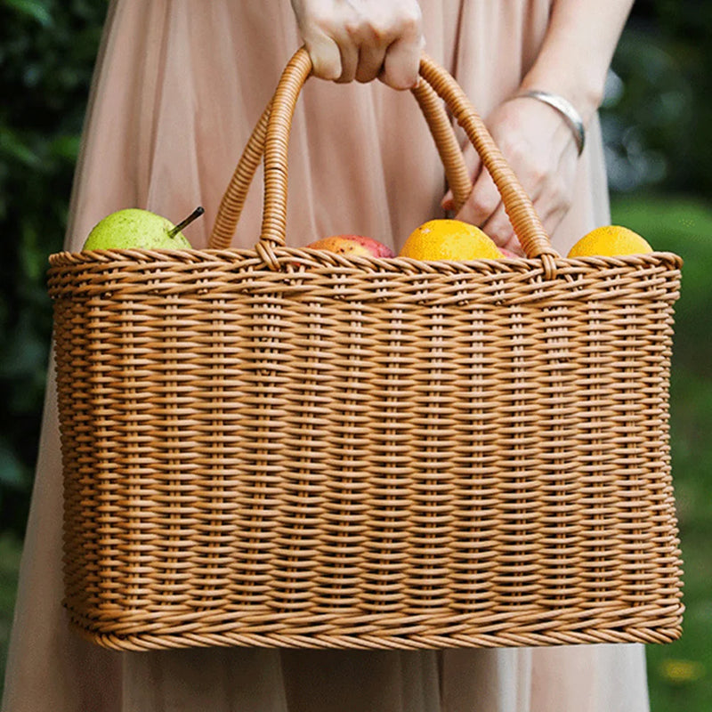 panier tissé pour plantes décoration et rangement multifonctionnel