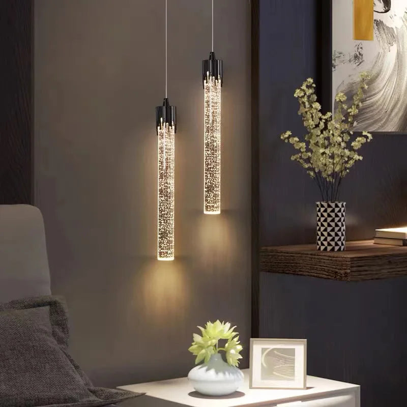 lustre en cristal led moderne pour décoration intérieure créative