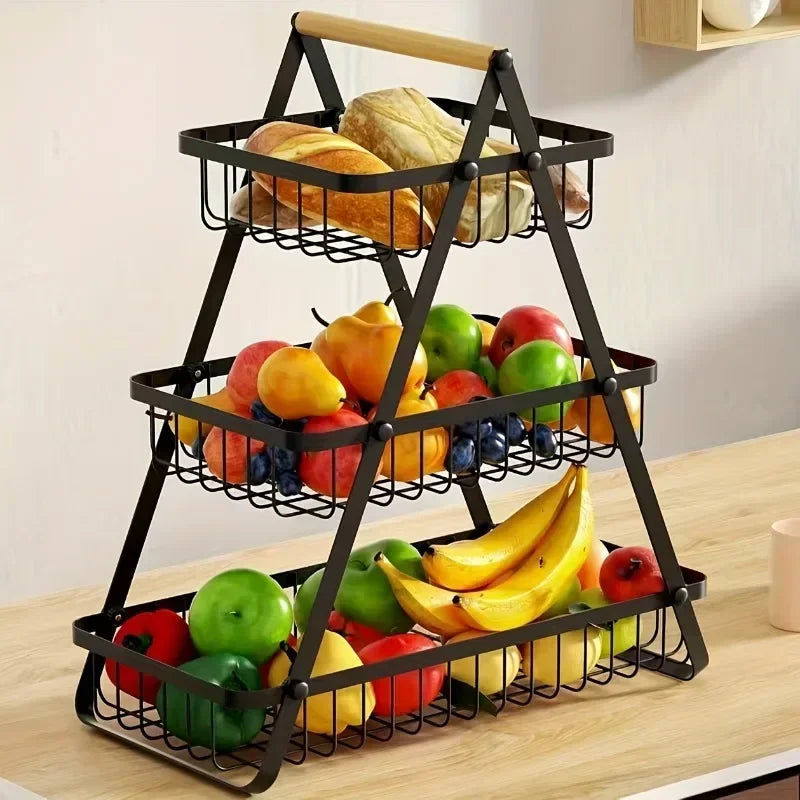 panier de rangement amovible pour fruits légumes et cosmétiques