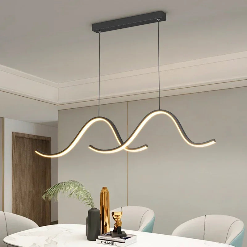 lustre nordique minimaliste avec éclairage créatif à ciel étoilé