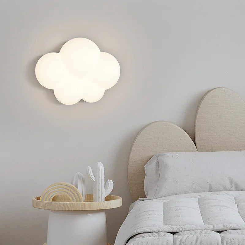 applique murale nuage blanche lampe enfant design moderne et chaleureux