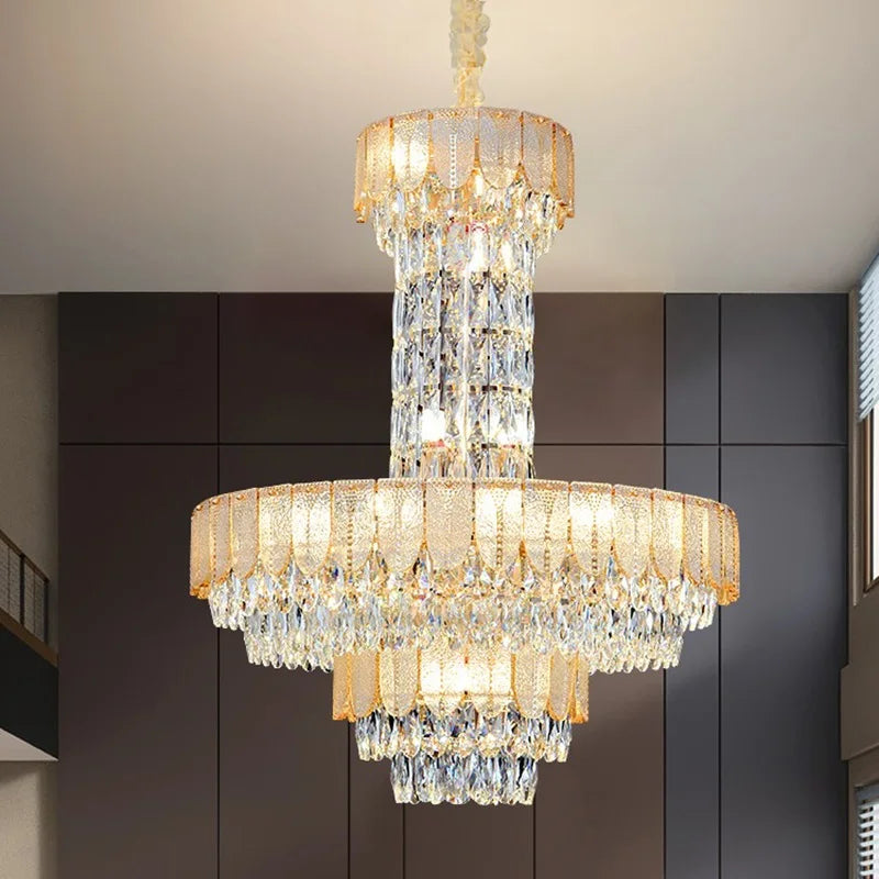 lustre en cristal de luxe pour hôtel et villa