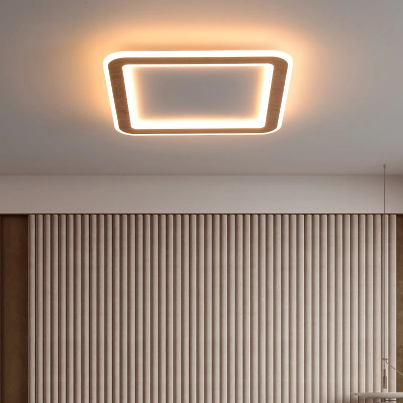 plafonnier led ultra-mince bois massif style nordique moderne 2022