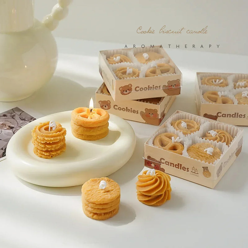 coffret cadeau bougies aromathérapie biscuits créatifs et cire à modeler