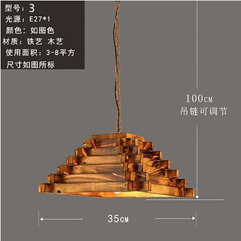 suspension en bois style nordique pour restaurants cafés et bars