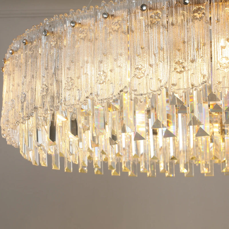 lustre moderne en cristal pour décoration haut de gamme