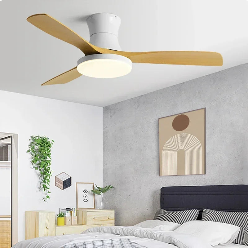 ventilateur de plafond américain léger avec lumière et contrôle électrique