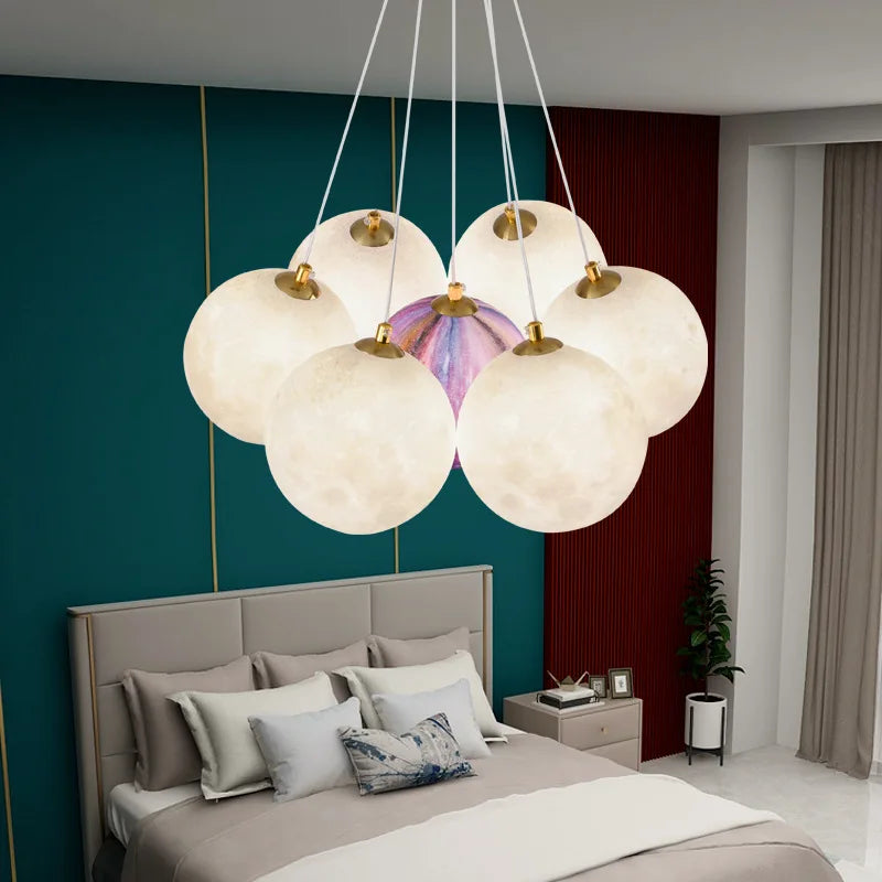 lustre lumineux nuage pour chambre d'enfants décorative