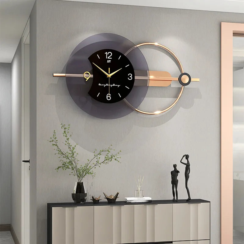 horloge murale 3d design moderne silencieuse décoration artistique nordique