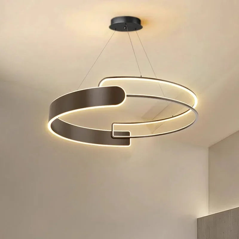 suspension moderne à led pour décoration intérieure réglable de luxe