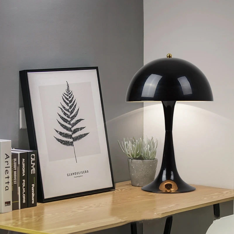 lampe à poser champignon design scandinave pour intérieur élégant