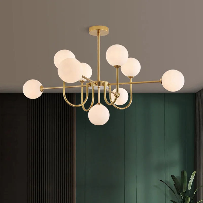 lustre led design moderne en forme de haricot magique