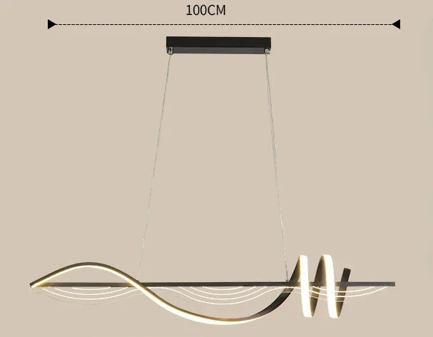 lustre linéaire moderne pour décoration intérieure et ambiance lumineuse