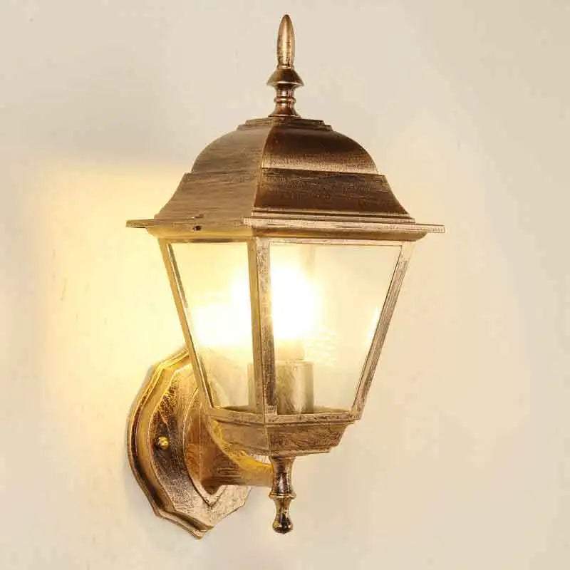 Vintage Applique E27 Ampoule Applique Luminaires Noir Bronze MUR LED Lumières Extérieur Porche Maison Maison Cour Éclairage De Jardin