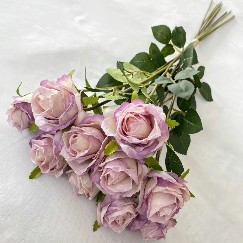 bouquet de roses artificielles pour décoration de mariage et jardin