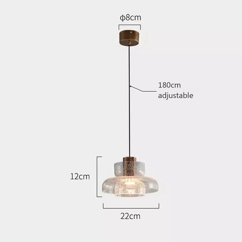 suspension led rétro en verre pour éclairage moderne et ambiance élégante