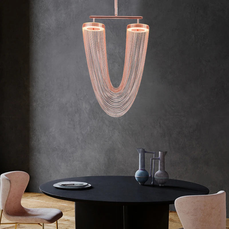 lustre design en aluminium led nouvelle tendance 2022