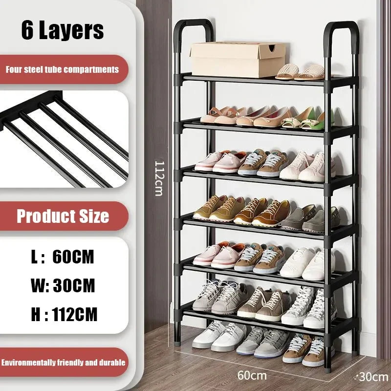 étagère à chaussures en métal à 5 niveaux gain de place tendance