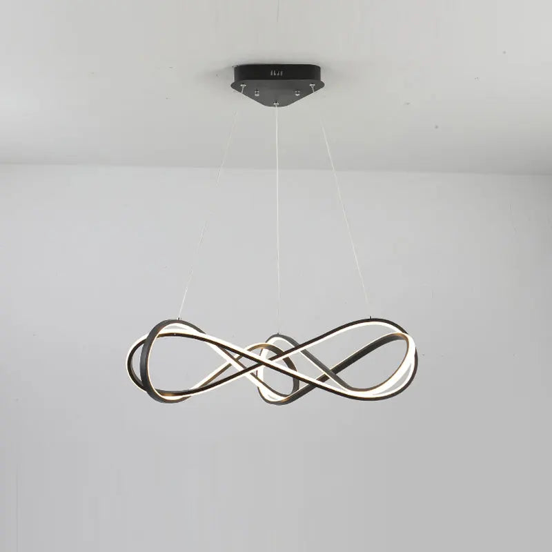 suspension design moderne avec télécommande et courbes élégantes