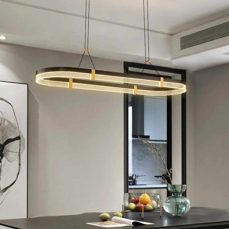 suspension moderne en led pour décoration intérieure élégante