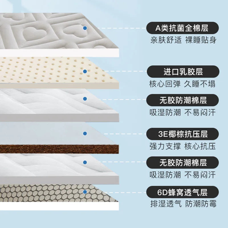 matelas doux en coton coco avec protection ergonomique pour le dos