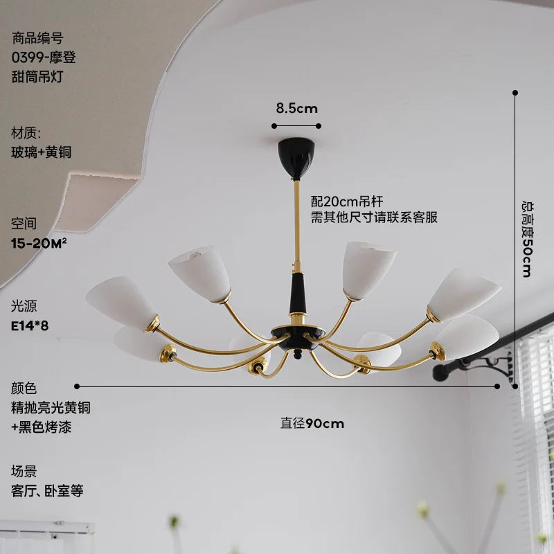 lustre à led moderne design nordique pour intérieur élégant