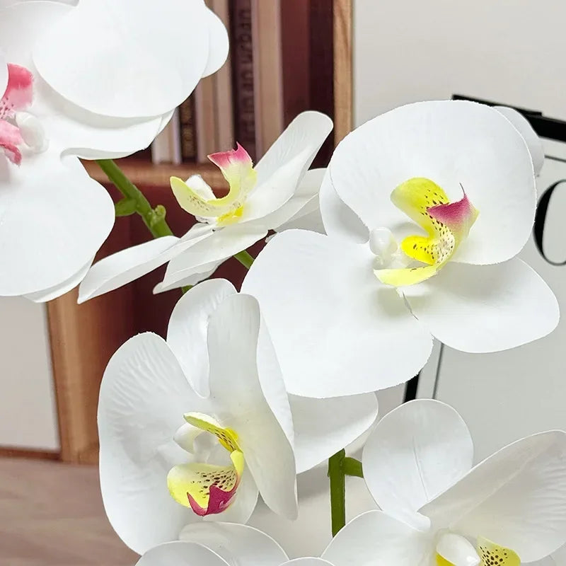 orchidée papillon artificielle 7 têtes décoration florale élégante