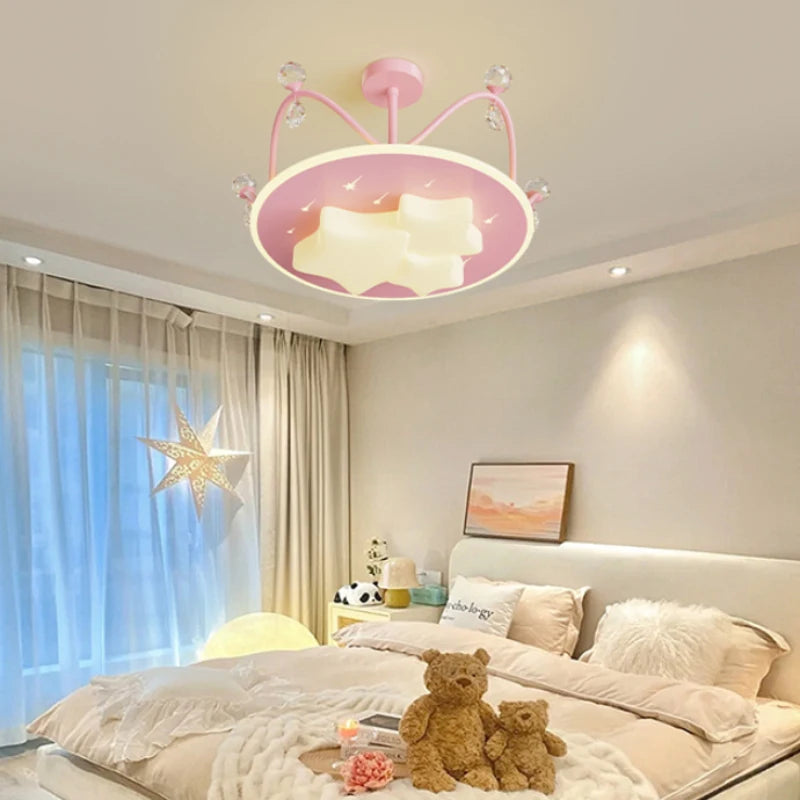 lampe créative en cristal pour chambre de princesse moderne