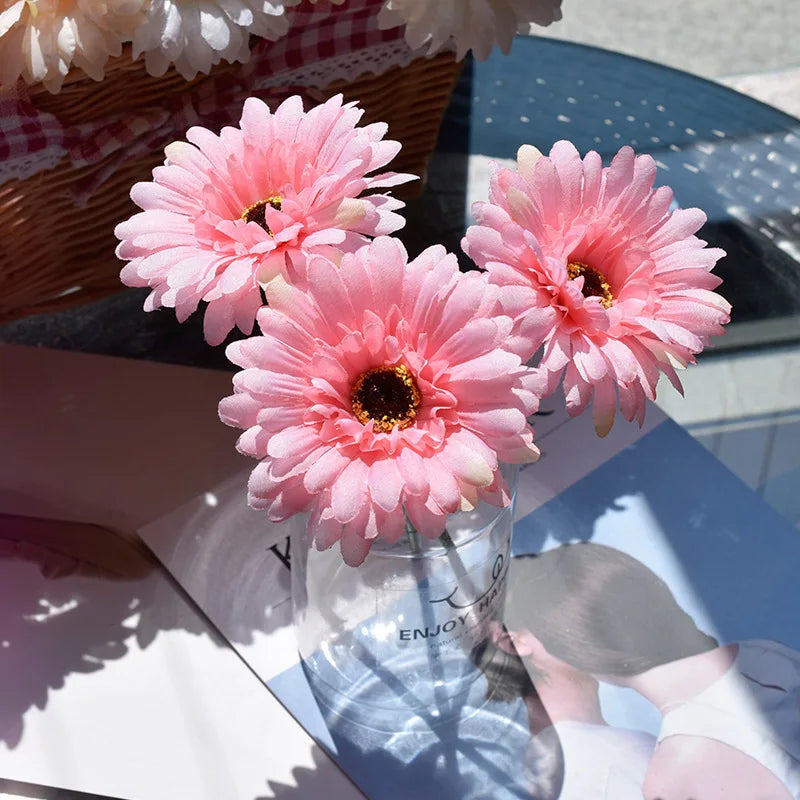 fleurs de gerbera artificielles pour décoration de fête et mariage