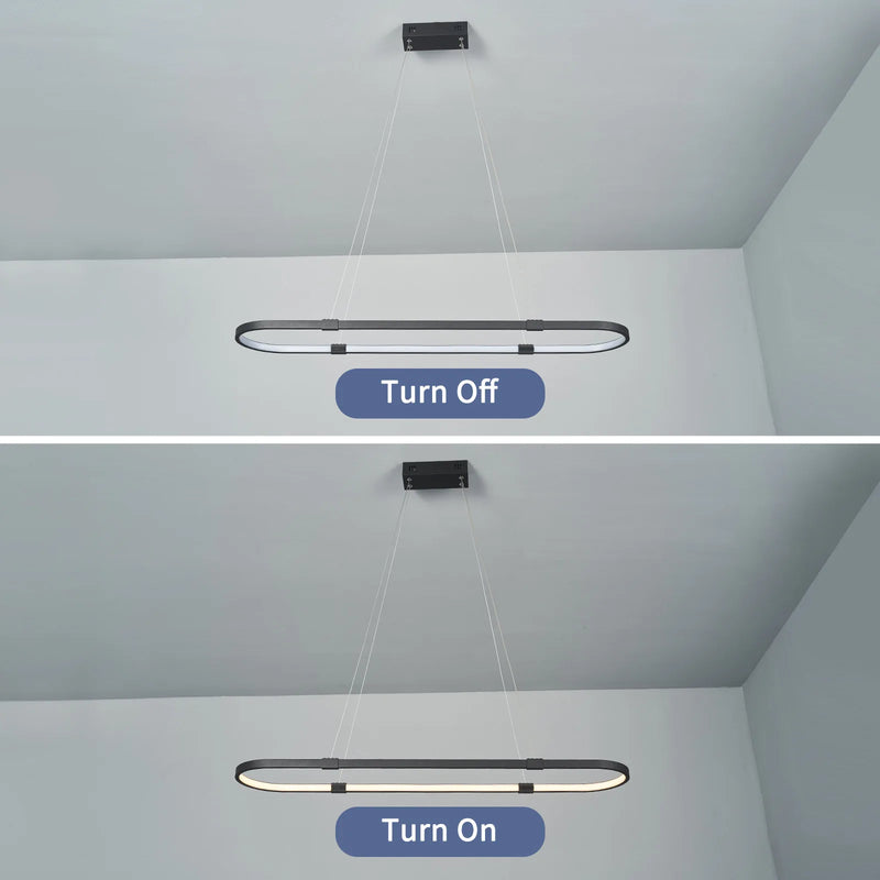 suspension moderne à led pour décoration intérieure linéaire et élégante