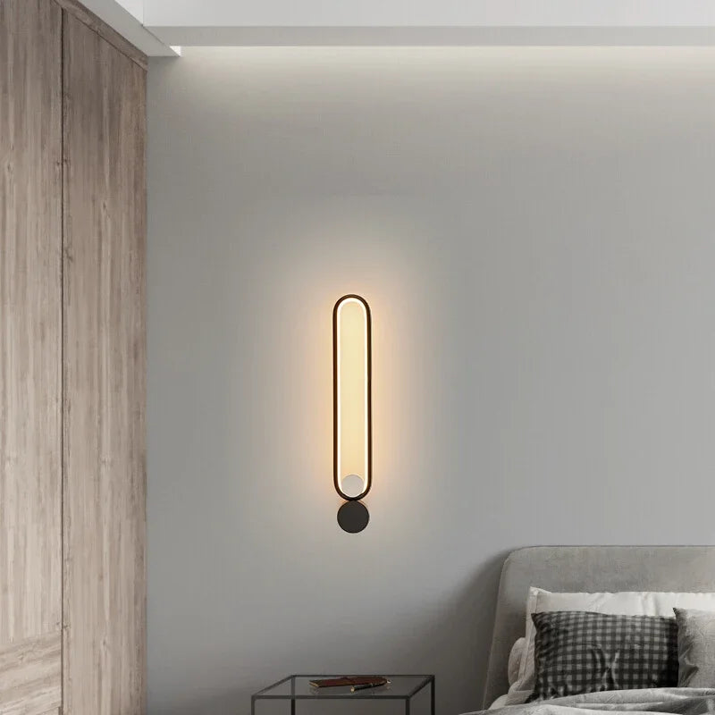 applique murale design moderne minimaliste avec miroir led rotatif