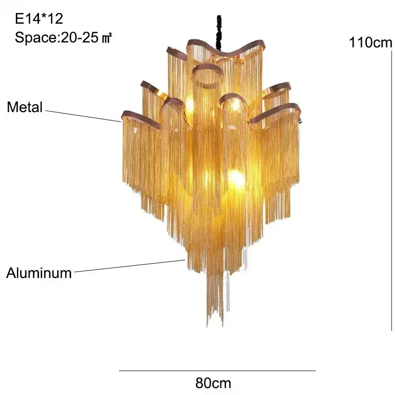 lustre à led pampilles industrielles éclairage intérieur décoration moderne