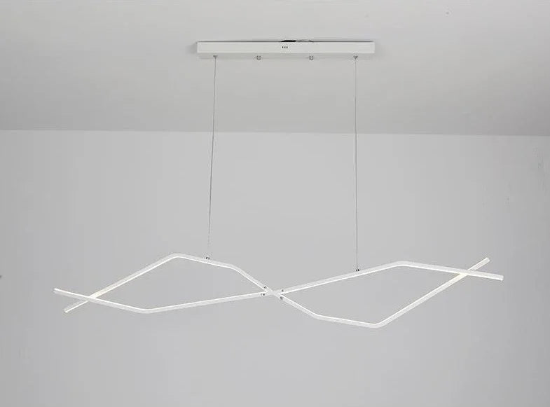 lustre moderne à LED en forme de vague design élégant pour la maison