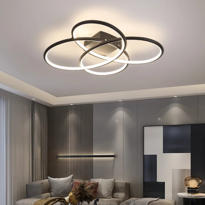 plafonnier led intelligent design moderne en forme de fleur