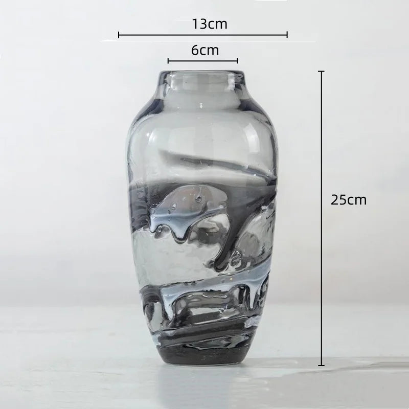 vase en verre pliable pour arrangements floraux et terrariums décoratifs