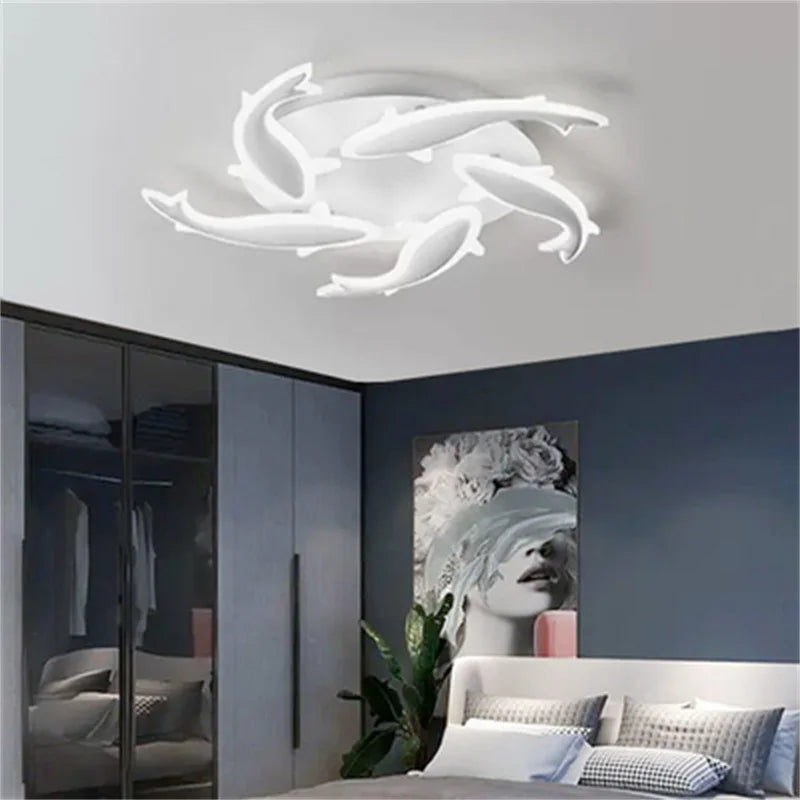 plafonnier led moderne en métal et acrylique pour intérieur