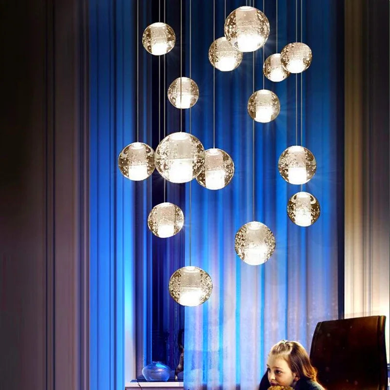 lustre en cristal moderne pour décoration intérieure suspendue