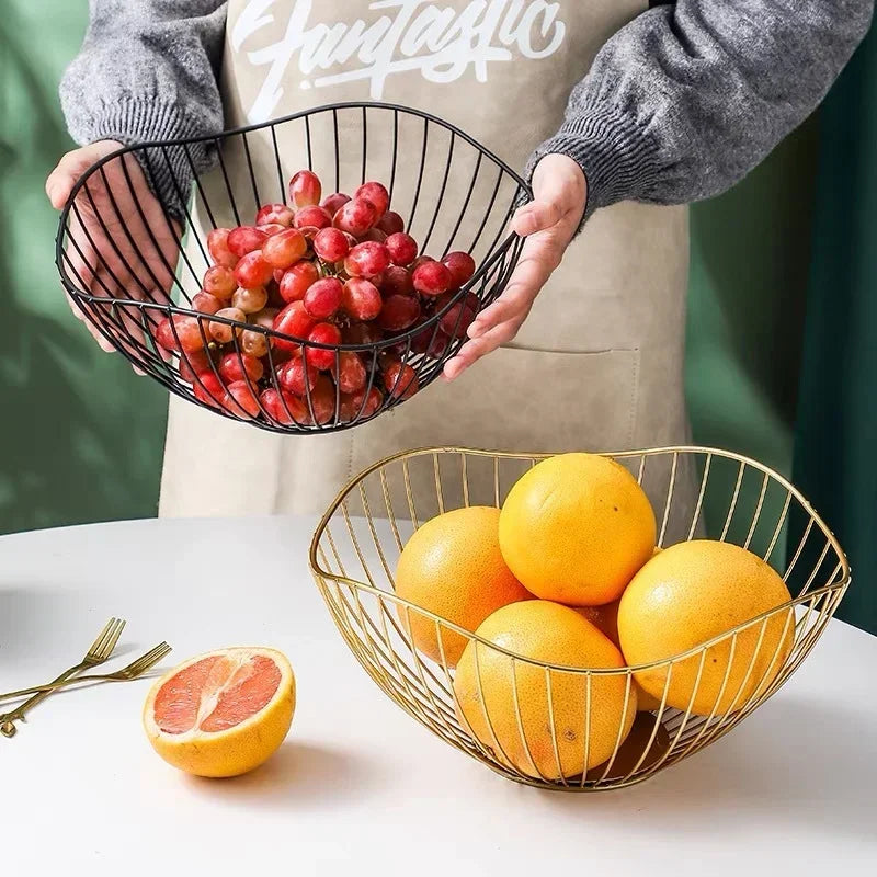 panier à fruits en fer moderne pour stockage et présentation