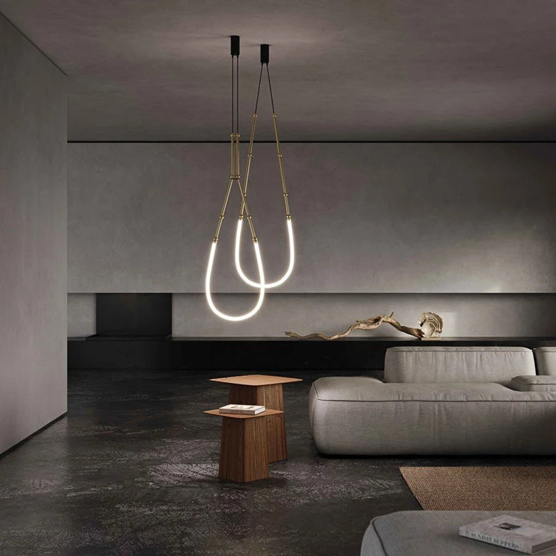 lustre moderne suspendu design minimaliste pour bar ou restaurant