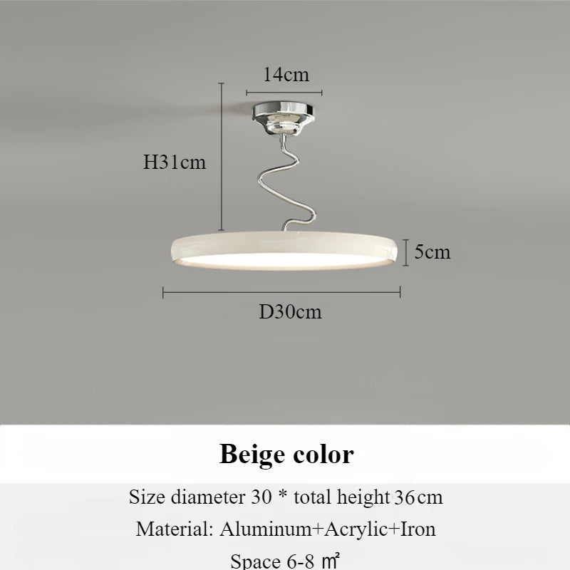 lustre moderne simple style nordique en aluminium avec lumières LED