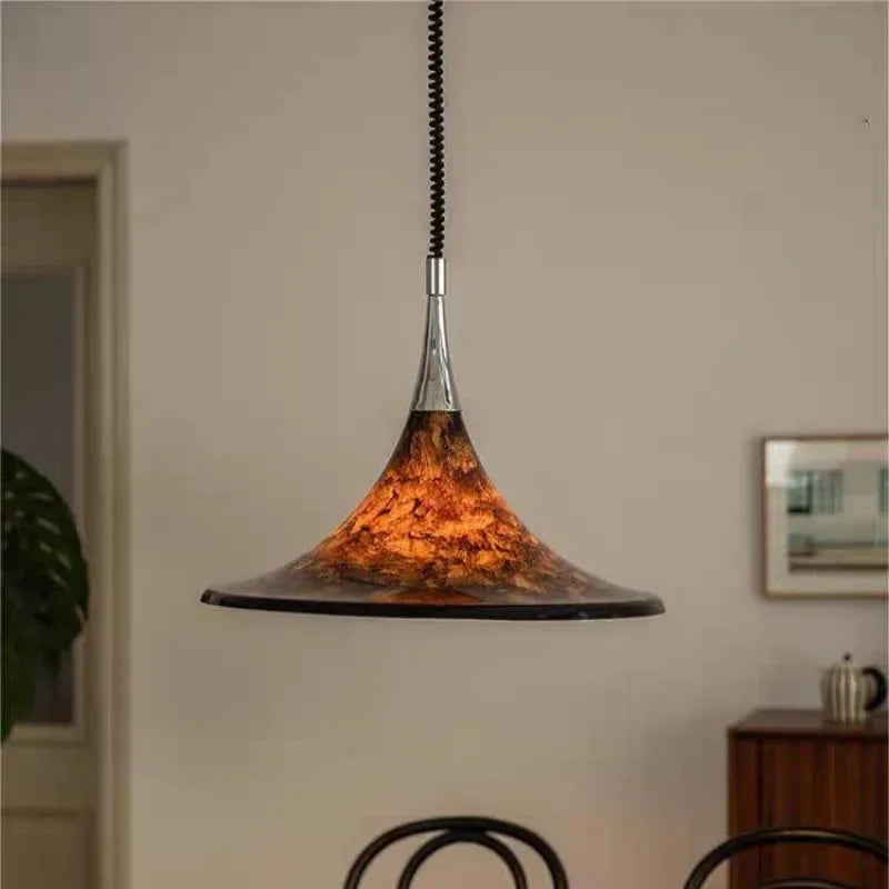 lustre en lave style médiéval pour décoration intérieure moderne