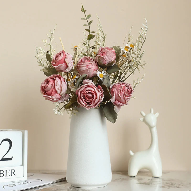 bouquet de roses simulées rétro pour décoration dHalloween