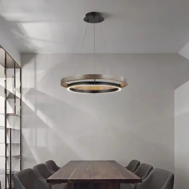 Nordic Rings Chandelier Living Room Decor Home Led Pendant Light Kitchen Island Dining Table Suspension Hanging Lamp