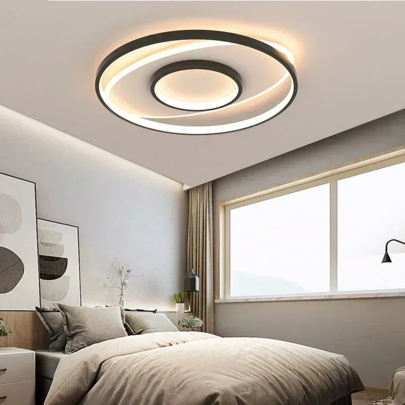 lustre moderne à leds pour décoration intérieure élégante